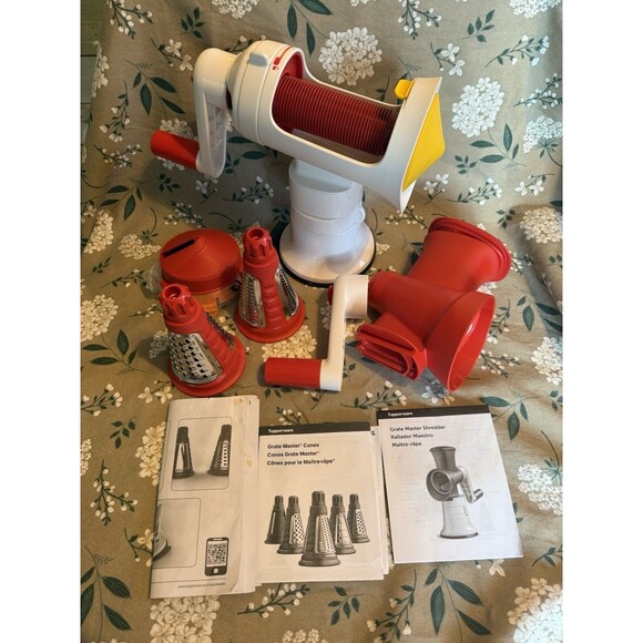 Tupperware FusionMaster Grate Master Shredder and Spiralizer with Base - Picture 1 of 9